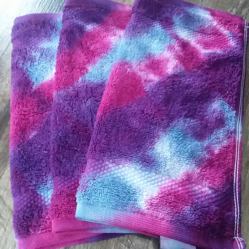 Set of Tie Dye Wash Cloths
